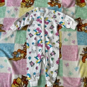 🧚 5 for $25 🧚 Vintage Carters Colorful Baby Snap Button Up One Piece 12-18lb